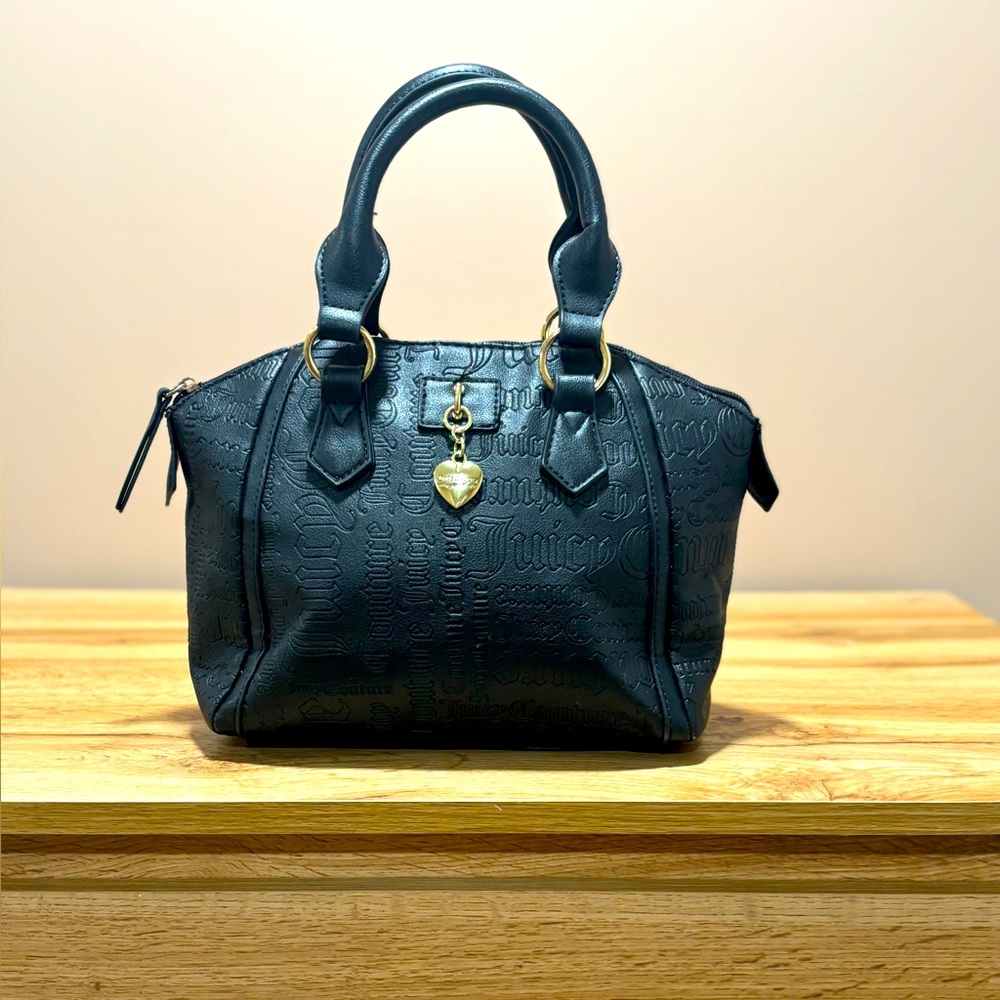Juicy Couture  Black satchel bag with gold charm
